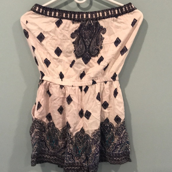 Strapless romper with adjustable waistband strings - Picture 2 of 2